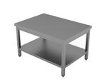 Werktafel | bodemschap | laag model | RVS | 140x70 cm, Nieuw in verpakking, RVS Meubilair