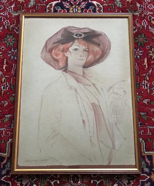 Marcello Dudovich (1878-1962) - Elegante dama della Belle, Antiek en Kunst, Kunst | Schilderijen | Klassiek