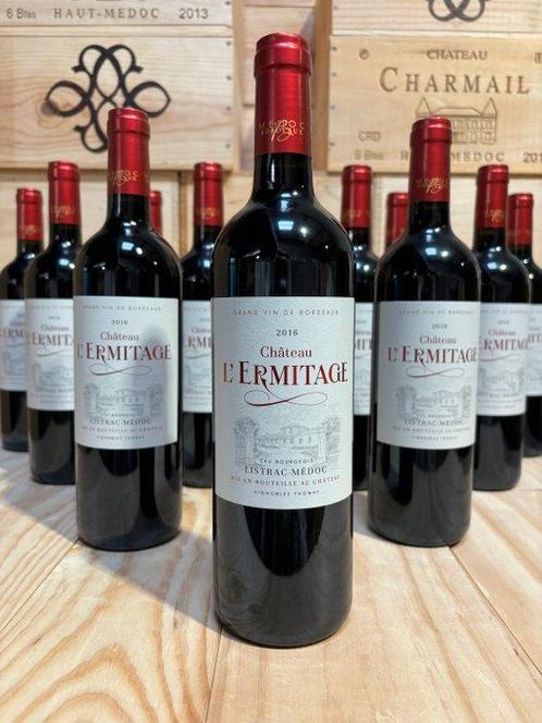 2016 Chateau L’Ermitage - Haut-Médoc - 12 Flessen (0.75, Verzamelen, Wijnen