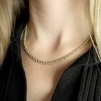 Gouden gedraaide schakelcollier (Ketting), Ophalen of Verzenden, Gebruikt, Overige kleuren, Goud
