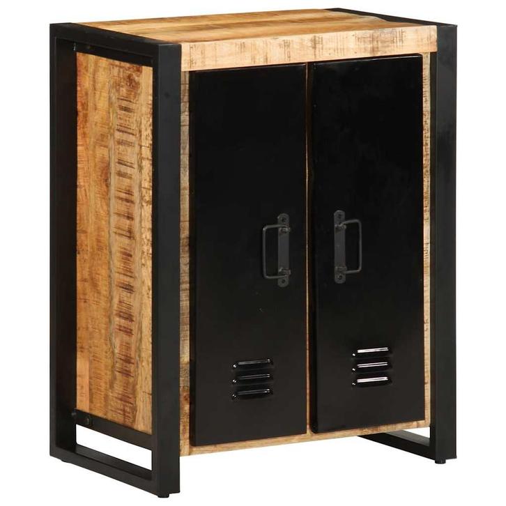 vidaXL Dressoir 55x35x70 cm massief ruw mangohout, Huis en Inrichting, Kasten | Dressoirs, 25 tot 50 cm, Nieuw, 50 tot 100 cm