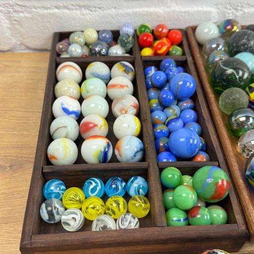 Marble collection selection of collectable US and EU marbles, Antiek en Kunst, Antiek | Speelgoed
