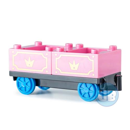 Trein wagon onderstel met roze containers, Kinderen en Baby's, Speelgoed | Duplo en Lego, Nieuw, Verzenden
