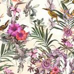 Profhome 381786-GU Bloemen behang floral mat crème groen, Huis en Inrichting, Stoffering | Behang, Verzenden