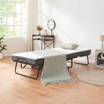 Opklapbed Borjavle 90x200 cm met traagschuim matras zwart gr, Huis en Inrichting, Verzenden, Nieuw