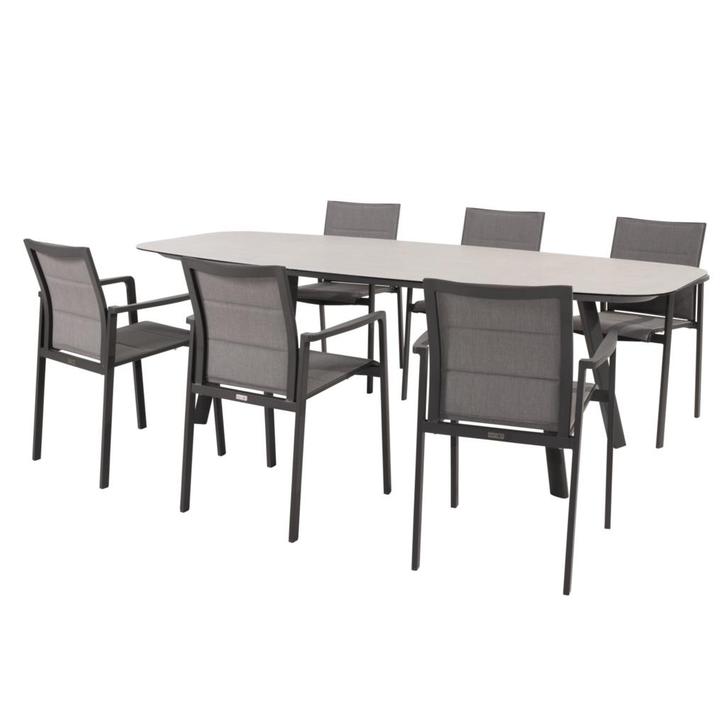 Manolo Cortina dining tuinset 240x103xH75 cm 7 delig, Tuin en Terras, Tuinsets en Loungesets, Nieuw, Ophalen of Verzenden