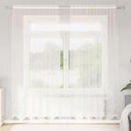 vidaXL Kantgordijn met gordijnen Wit 150x200cm Polyester, Huis en Inrichting, Stoffering | Gordijnen en Lamellen, Verzenden, Nieuw