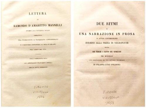 Alberi Eugenio, Mannelli Raimondo, Polidori Filippo Luigi -, Antiek en Kunst, Antiek | Boeken en Bijbels