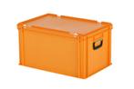 Koffer - 600 x 400 x H 335 mm - oranje - stapelbak met, Ophalen of Verzenden, Nieuw
