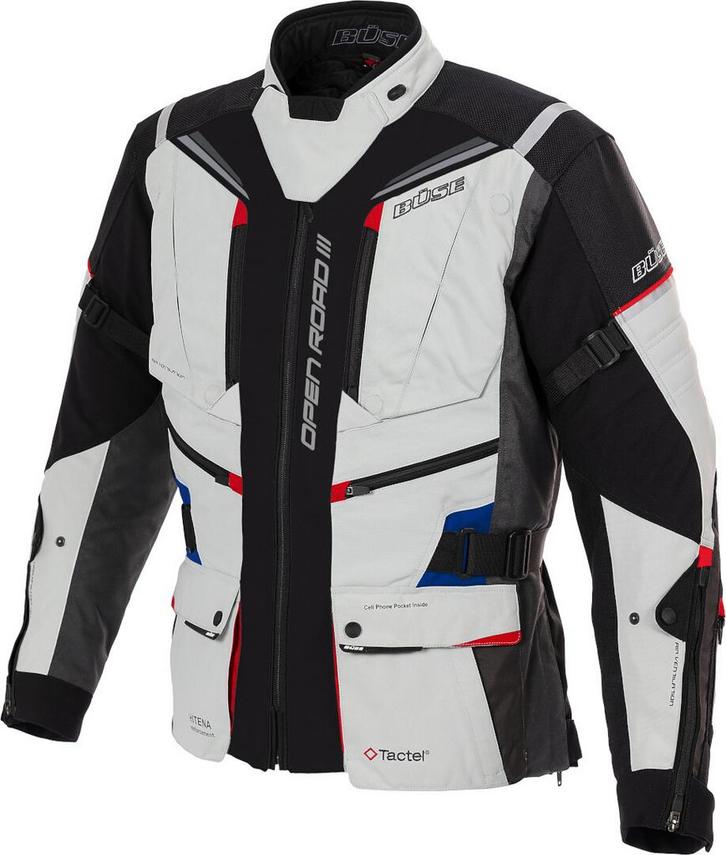 Büse Open Road III Dames Wit Grijs Waterdicht Textiel Jas, Motoren, Kleding | Motorkleding, Dames, Nieuw met kaartje, Jas | textiel