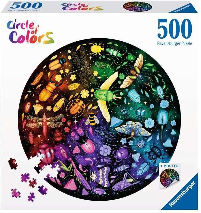 Circle of Colors Insects Puzzel (500 stukjes) | Ravensburger, Hobby en Vrije tijd, Denksport en Puzzels, Nieuw, Verzenden