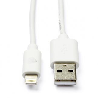 Apple Lightning kabel | 1 meter (MFI, Wit), Telecommunicatie, Mobiele telefoons | Toebehoren en Onderdelen, Nieuw, Verzenden