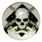 Fako Bijoux - Click Button - Glas - Schedel Gun, Verzenden, Nieuw