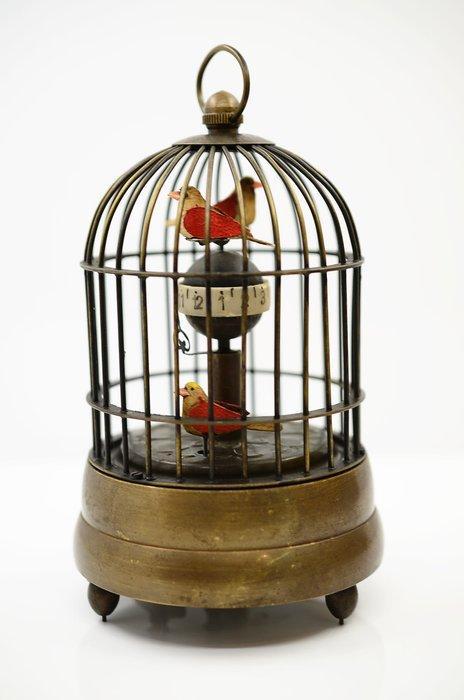 Automaton van een vogel in vogelkastje - 20e eeuw C-bird, Antiek en Kunst, Antiek | Klokken