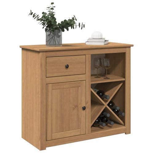 vidaXL Dressoir met lade Panama 93x40x80 cm massief, Huis en Inrichting, Kasten | Dressoirs, 75 cm of meer, Nieuw, Minder dan 50 cm