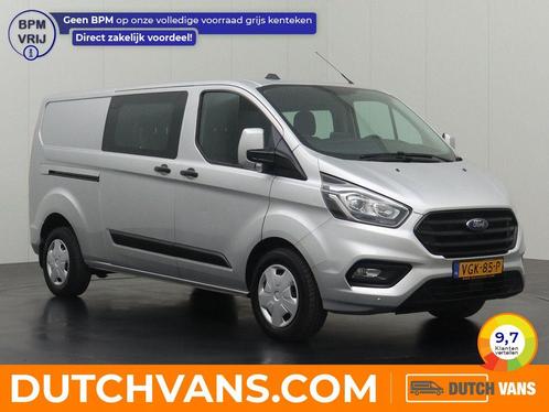 Ford Transit Custom Dubbele-cabine 2.0TDCI | zilver, Auto's, Bestelauto's, Dealer onderhouden, Lease, Automaat, BTW verrekenbaar