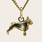 Gouden Franse Bulldog ketting hanger - klein, Sieraden, Tassen en Uiterlijk, Verzenden, Nieuw