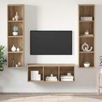 vidaXL TV-kast set 3 pcs artisanaal eikenkleurig Bewerkt, Huis en Inrichting, Minder dan 50 cm, Verzenden, Nieuw, Minder dan 100 cm