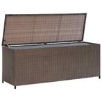 vidaXL Tuinbox 120x50x60 cm poly rattan bruin, Verzenden, Nieuw