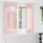 vidaXL Gordijnen met lussen 2 st 140x175 cm roze, Huis en Inrichting, Stoffering | Gordijnen en Lamellen, Verzenden, Nieuw