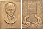 Bronze-plakette 1906 Personenmedaille Heine, Heinrich 179..., Postzegels en Munten, Penningen en Medailles, Verzenden