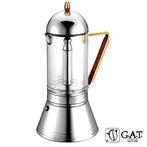G.A.T. Italia Cristal Percolator RVS 4 kops, Afneembaar waterreservoir, Nieuw, Koffiebonen, Ophalen of Verzenden