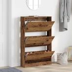 vidaXL Schoenenkast Oud hout 80 x 21 x 125.5 cm Bewerkt hout, Verzenden, Nieuw