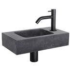 Fonteinset Differnz Bombai Natuursteen 40x22x9 cm Zwart Met, Ophalen of Verzenden, Nieuw, Chroom, Overige typen