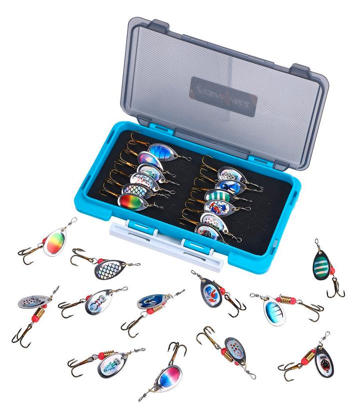 Fish4All Spinner Box 6cm (3.7g) (12pcs), Watersport en Boten, Hengelsport | Algemeen, Nieuw, Verzenden