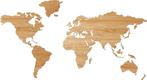 2dekans | Houten Wereldkaart - Muurdecoratie - Eikenhout, Doe-het-zelf en Verbouw, Hout en Planken, Ophalen of Verzenden, Zo goed als nieuw