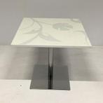 (MDK-106530) Kolompoot tafel met verchroomde voet, Ophalen of Verzenden, Gebruikt