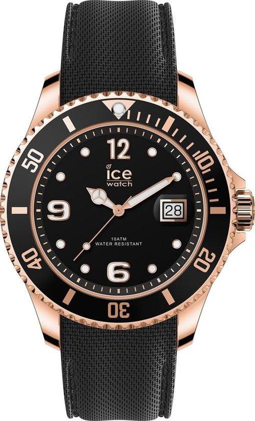 Ice-Watch ICE steel IW017327 Polshorloge - Siliconen - Zwart, Sieraden, Tassen en Uiterlijk, Horloges | Heren, Verzenden