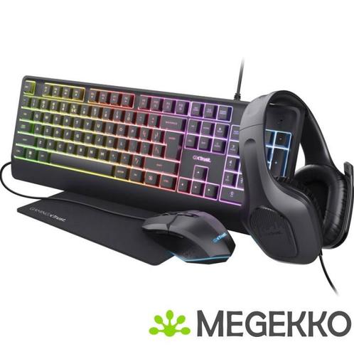 Trust GXT 792 Quadrox 4-in-1 bundel box Azerty indeling, Computers en Software, Desktop Pc's, Nieuw, Verzenden