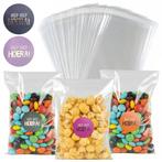 50x Uitdeelzakjes + Sluitstickers Hiep Hiep Hoera! Mix -, Verzenden, Nieuw