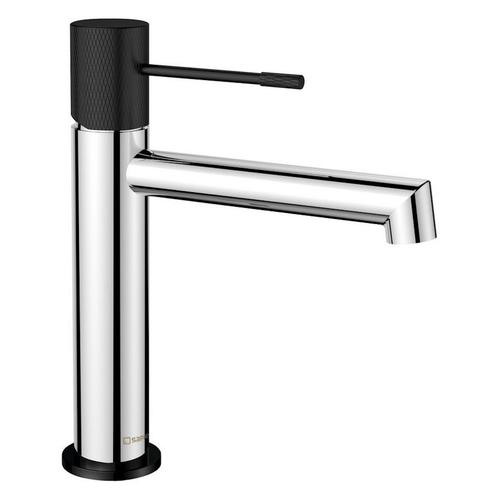Wastafel Mengkraan Sapho Solaris Chroom/Mat Zwart, Doe-het-zelf en Verbouw, Sanitair, Kraan, Nieuw, Chroom, Ophalen of Verzenden