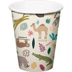 Papieren Bekers Dierentuin Dieren 250ml 6st, Verzenden, Nieuw