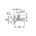 Hoekstopkraan Grohe Angle Valves Supersteel, Ophalen of Verzenden, Nieuw