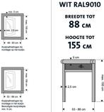 2dekans | Bruynzeel Rolhor raam s700 88x155 wit, Doe-het-zelf en Verbouw, Deuren en Horren, Ophalen of Verzenden, Zo goed als nieuw