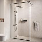 Douchewand Georgia 120 x 200 cm Zwart – Inloopdouche 8 mm, Verzenden, Nieuw, Douche