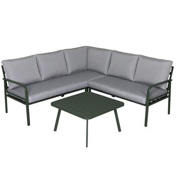 Cottica hoek loungeset 4 delig groen aluminium beschikbaar voor biedingen