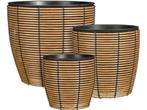 Mica Decorations Durban Bloempot Buiten - Set van 3 - H36 x, Verzenden, Nieuw