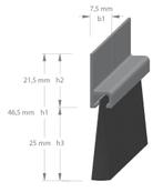 Dorpelstrip Ah5 H-Prof 25Mm Haar 3M, Verzenden, Nieuw