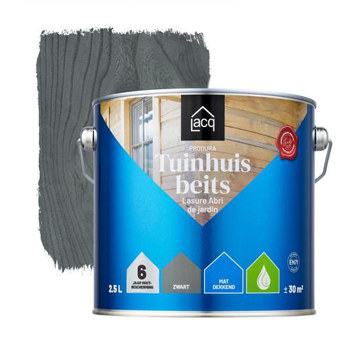 Lacq Tuinhuisbeits Zwart 2.5L, Doe-het-zelf en Verbouw, Verf, Beits en Lak, Beits, Zwart, Nieuw, Minder dan 5 liter, Verzenden