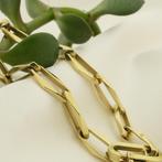 Gouden closed for ever armband | 20 cm (gouden armband), Sieraden, Tassen en Uiterlijk, Armbanden, Ophalen of Verzenden, Gebruikt