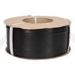 PP band, 12 mm x 0,55 mm, 3000 meter, Zwart (Rolkern 200 mm), Ophalen of Verzenden