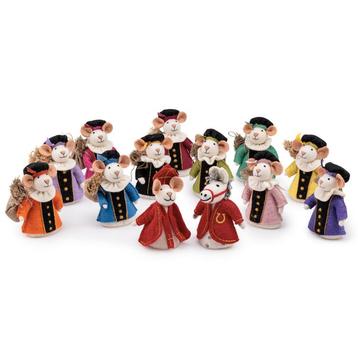 Complete set Vilten Sintermuis met Paard en 11 Pietermuizen beschikbaar voor biedingen