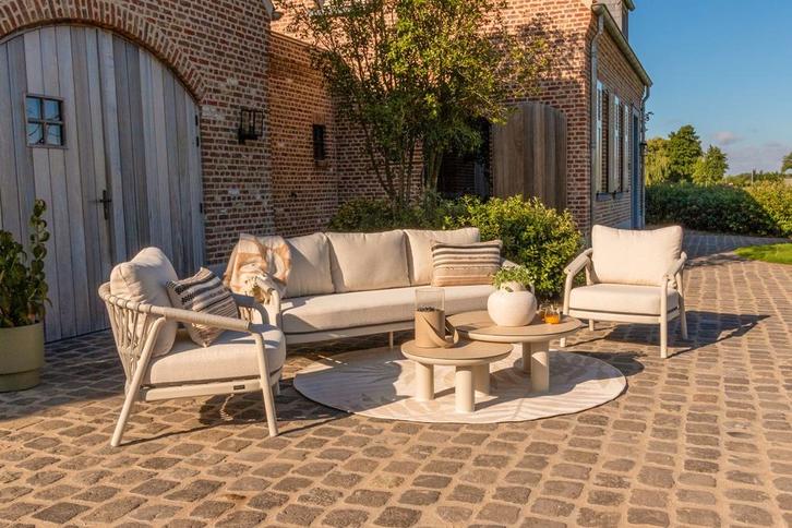 VDG Jade/Liv stoel-bank loungeset – Light rope, Tuin en Terras, Tuinsets en Loungesets, Loungeset, Nieuw, Overige materialen, Verzenden