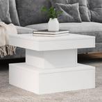 vidaXL Salontafel met LED-verlichting 50x50x40 cm wit, Huis en Inrichting, Tafels | Salontafels, Verzenden, Nieuw, Overige houtsoorten