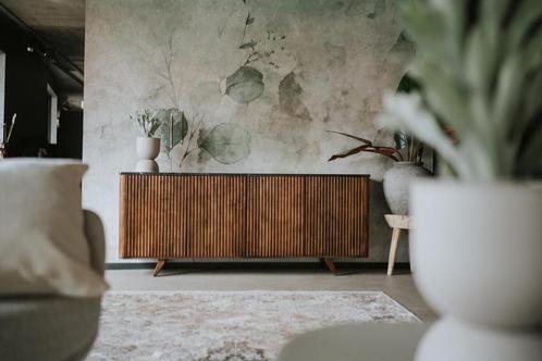 Vintage dressoir met en zonder marmer 160 en 200 cm, Huis en Inrichting, Kasten | Dressoirs, 150 tot 200 cm, 25 tot 50 cm, Met deur(en)