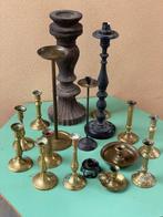 Kaarsenstandaard met oor (15) - Messing, Hout, IJzer -, Antiek en Kunst, Curiosa en Brocante